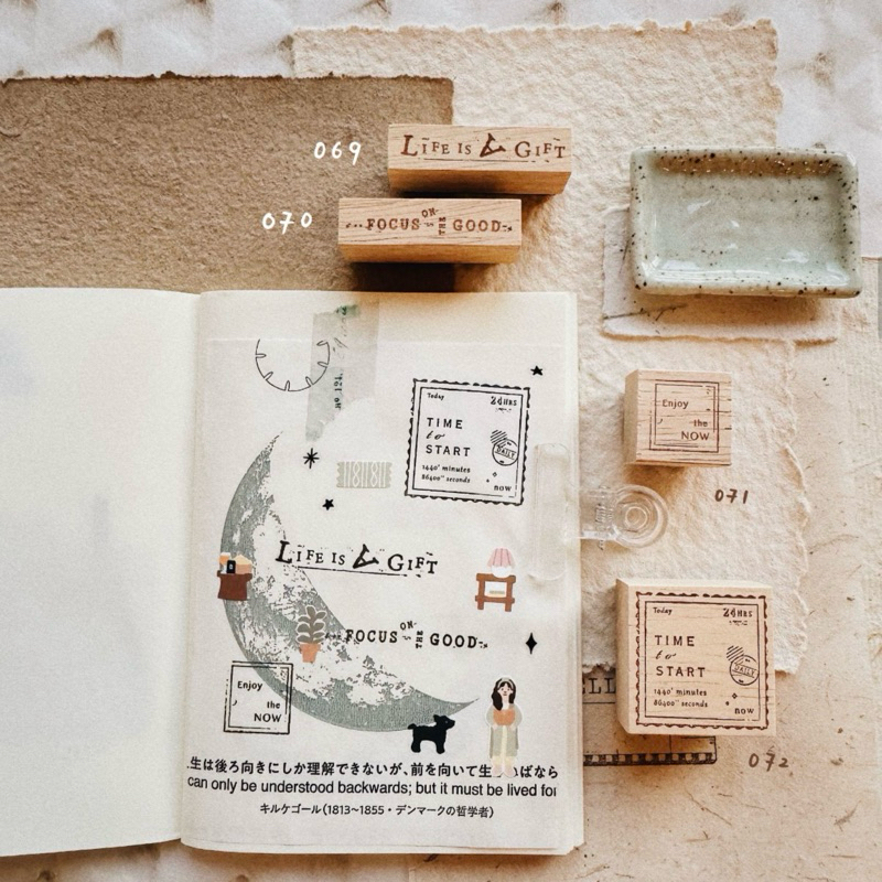 

Penspapersplanner Life is a Gift Series Rubber Stamp