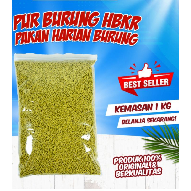 HBKR Pur Hijau Pakan Burung Voer Kiloan Ecer Repack 1Kg