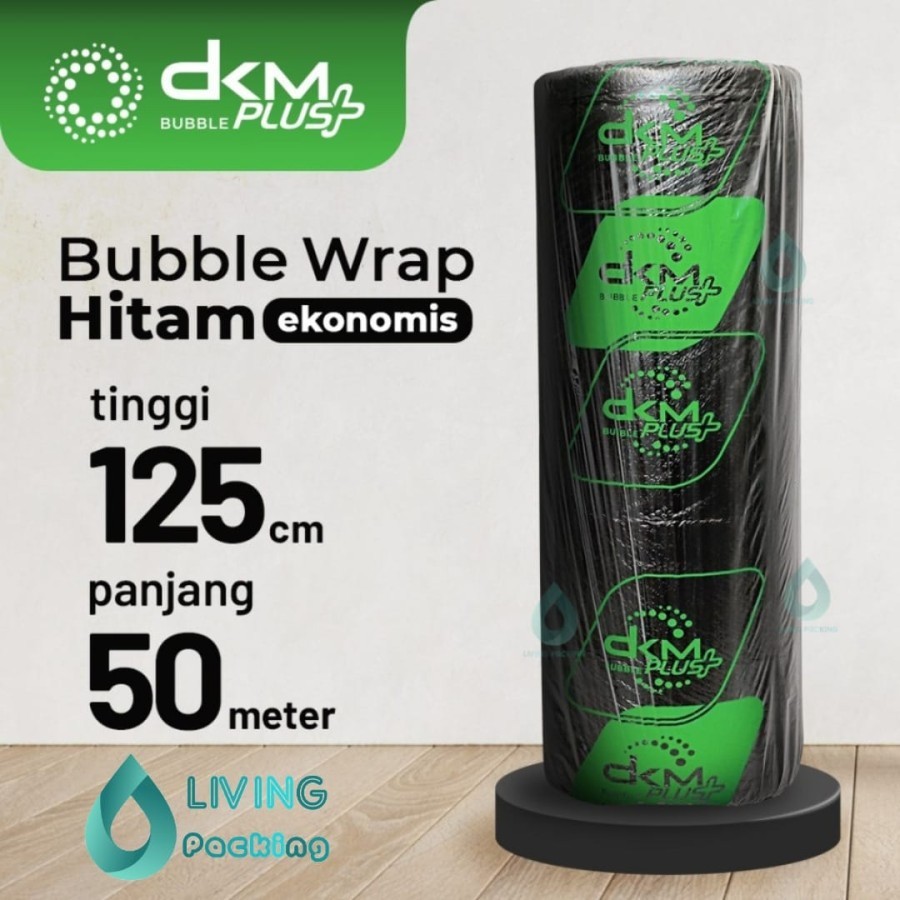

BUBBLE WRAP ROLL BLACK GREEN EKONOMIS 125CM X 50M
