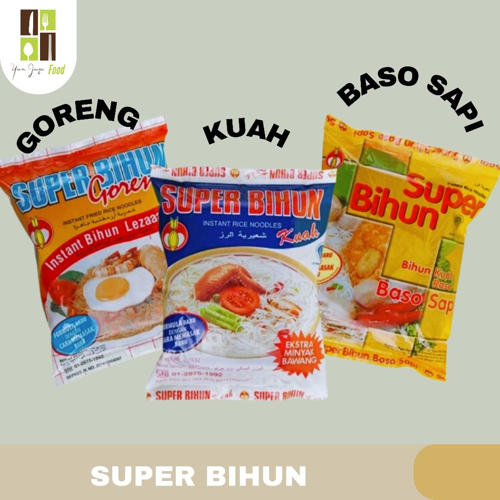 

Super Bihun / Instan / Praktis / Bihun Kuah / Bihun Goreng / Bihun Baso Sapi 1 PCS