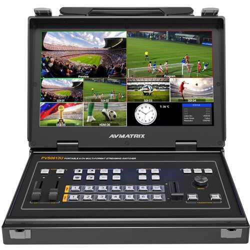 AVMATRIX Portable 6-Ch SDI/HDMI Multi-Format Streaming Switcher