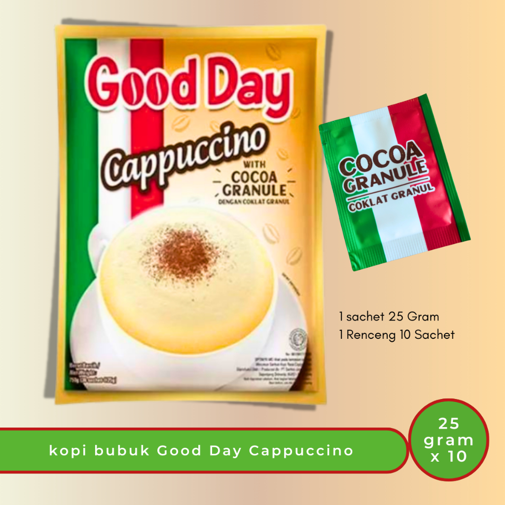 

kopi good day sachet 1 sachet 25 gram - 1 Renceng 10 Sachet