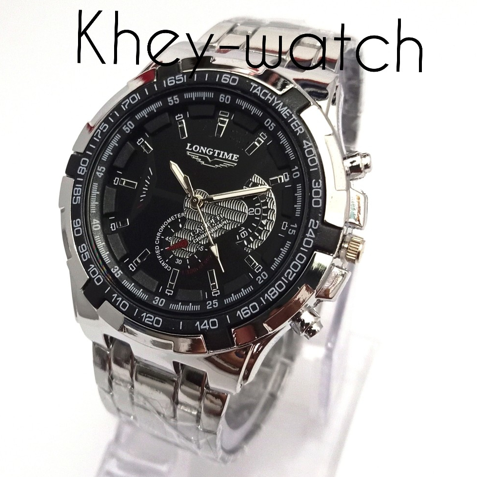 Jam tangan rantai stainless bulat pria keren elegan mewah terbaru terlaris cod,Jam cowok,Jam laki