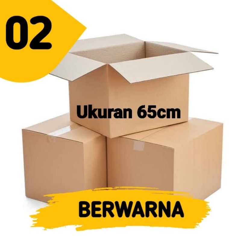 

kardus paket berwarna ukuran 65cm