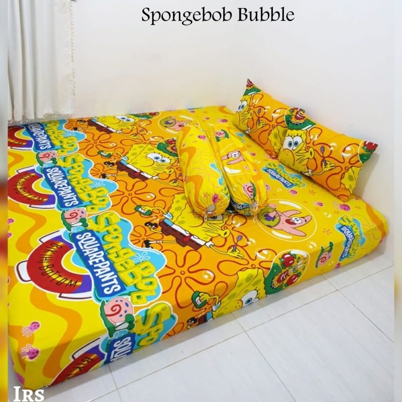 Sprei homemade karakter motif anak cowok mobil brown cars spongebob