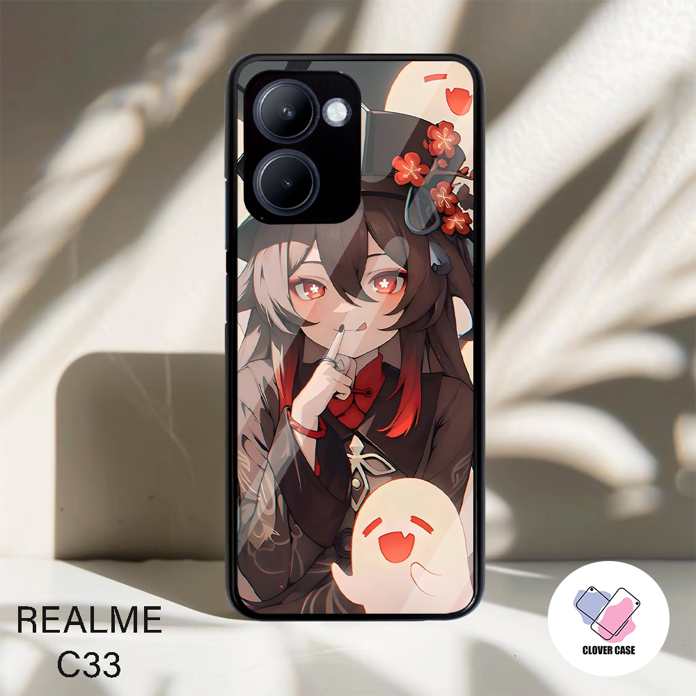 [AM57]  Case Glossy Case | REALME C33 | CASE KEKINIAN LUCU |  Casing Hp Kilau Motif HU TAO