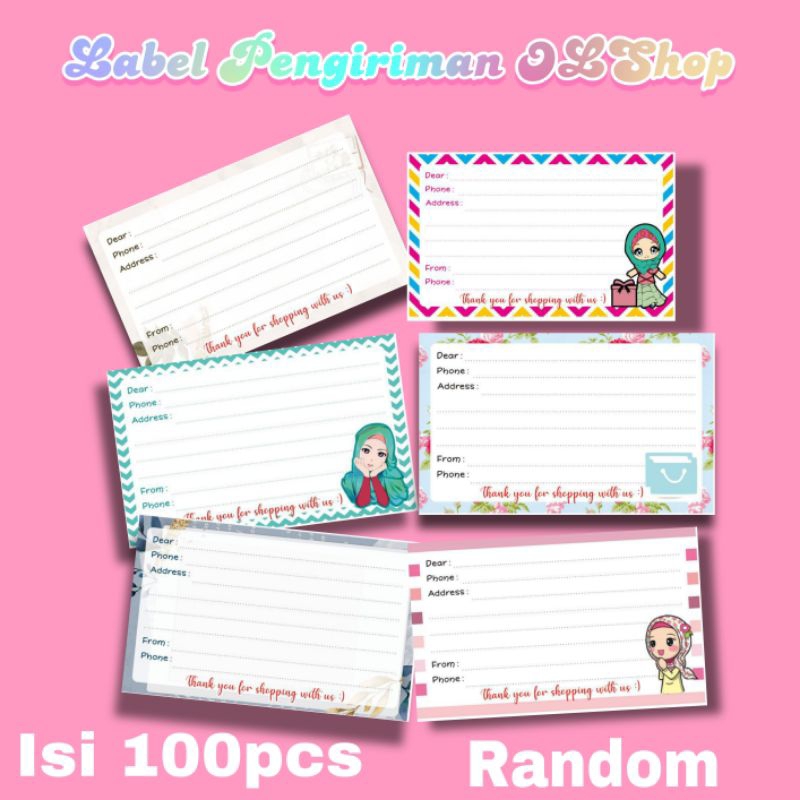 

100pcs Label pengiriman Olshop Murah