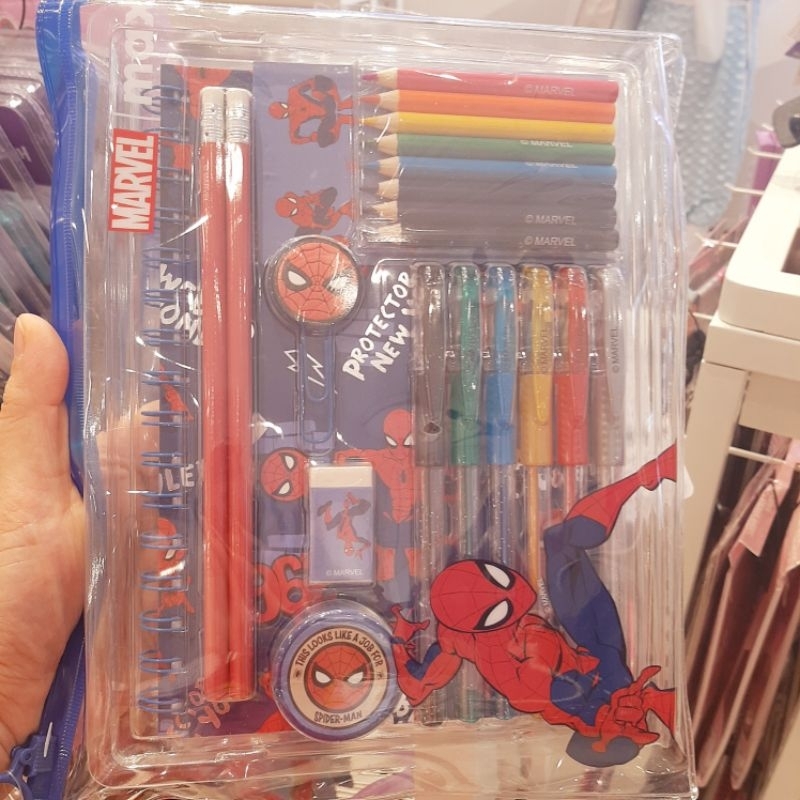 

stationery set spiderman stationery set minnie bolpen sekolah anak spiderman bolpen karakter minnie