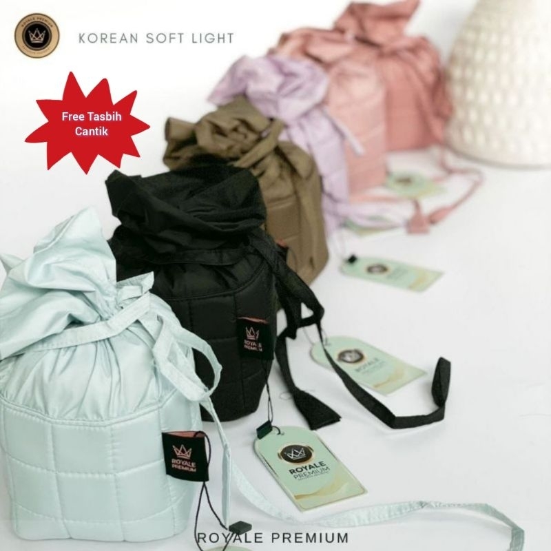 [HOT PROMO] ROYALE PREMIUM MUKENA PARASUT KOREA 2 IN 1 JUMBO POLOS TIDAK MENERAWANG FREE SAJADAH MUK