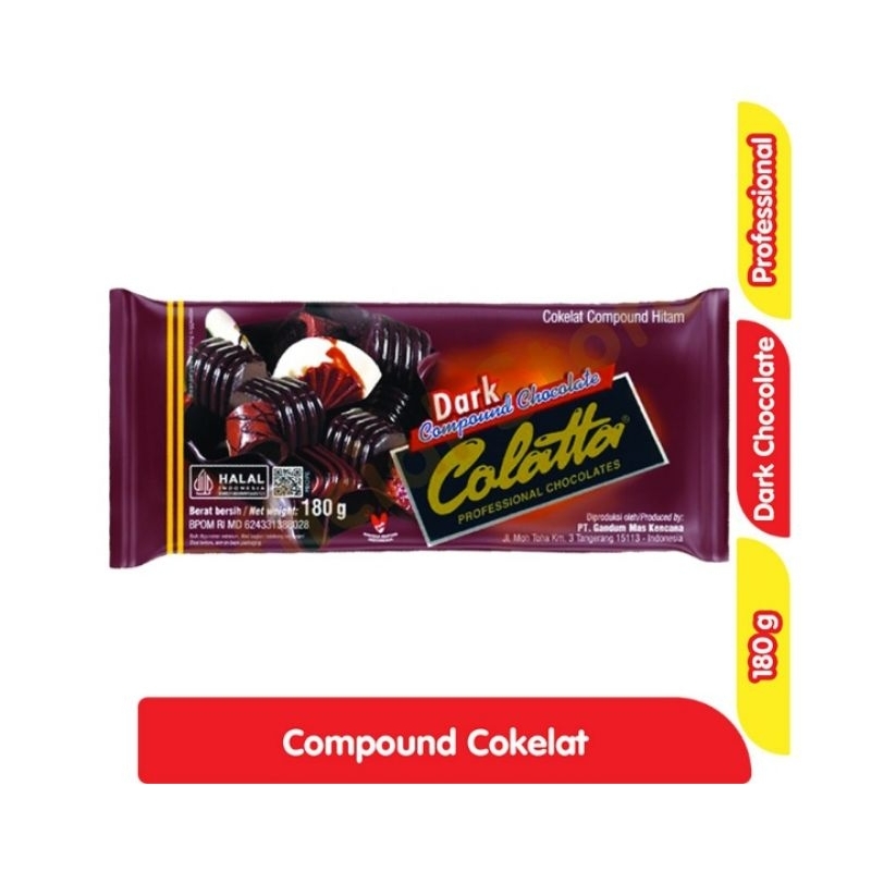 

(Dinyshop)Colatta Dark Compound Chocolate 180 g