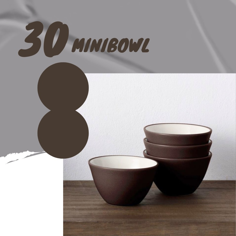 30 Pcs Minibowl Colorwave Noritake Diameter 10cm