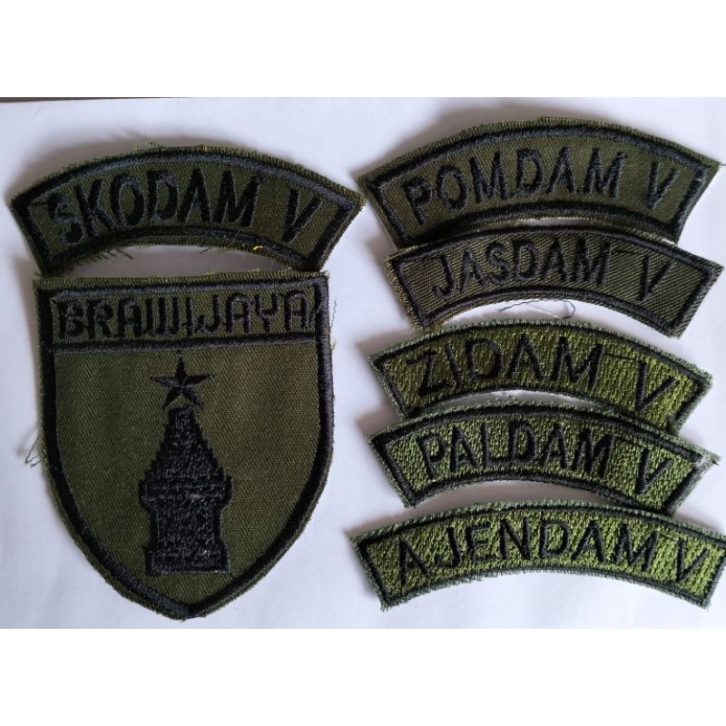 BET BORDIR LOGO LAMBANG PDL KODAM V BRAWIJAYA