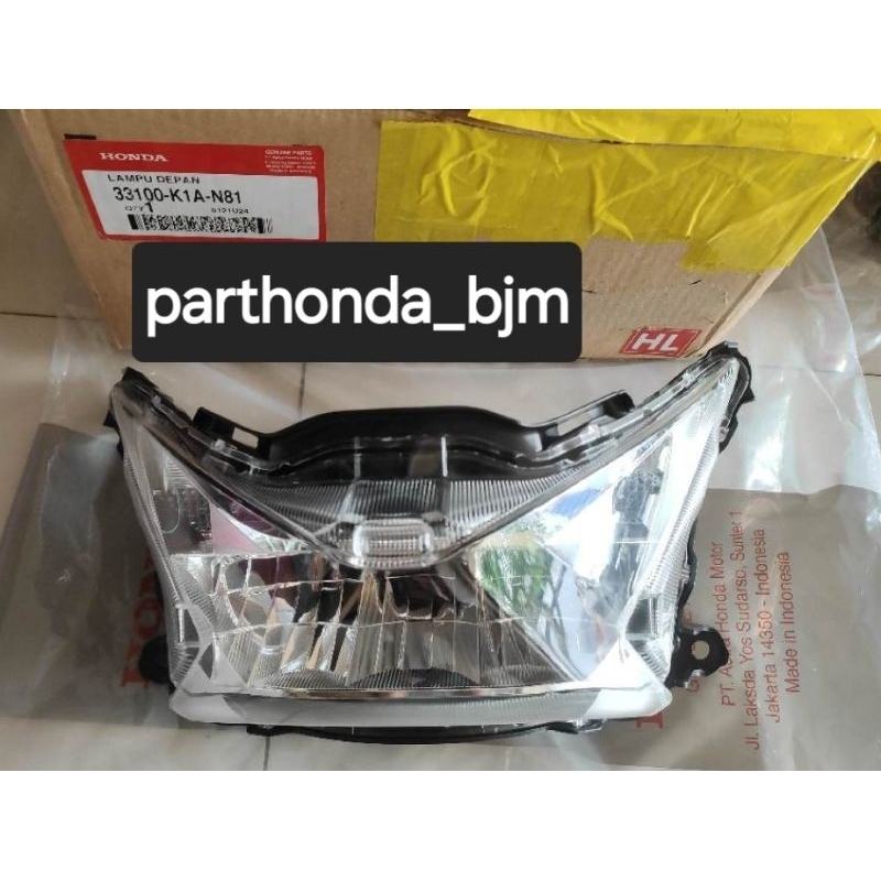 33100-K1A-N81 LAMPU DEPAN BEAT 2024 LAMPU DEPAN BEAT STREET BAN DONAT KACA LAMPU DEPAN BEAT 2024 KAC