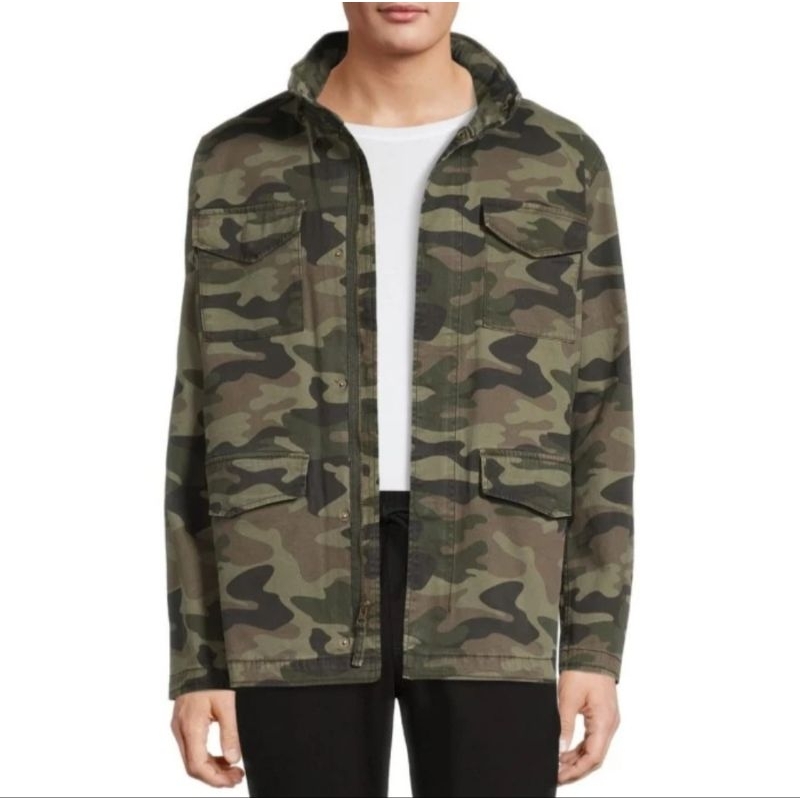 JAKET PARKA PRIA GRGE HIDDEN HOOD MILITARY JACKET BIGSIZE
