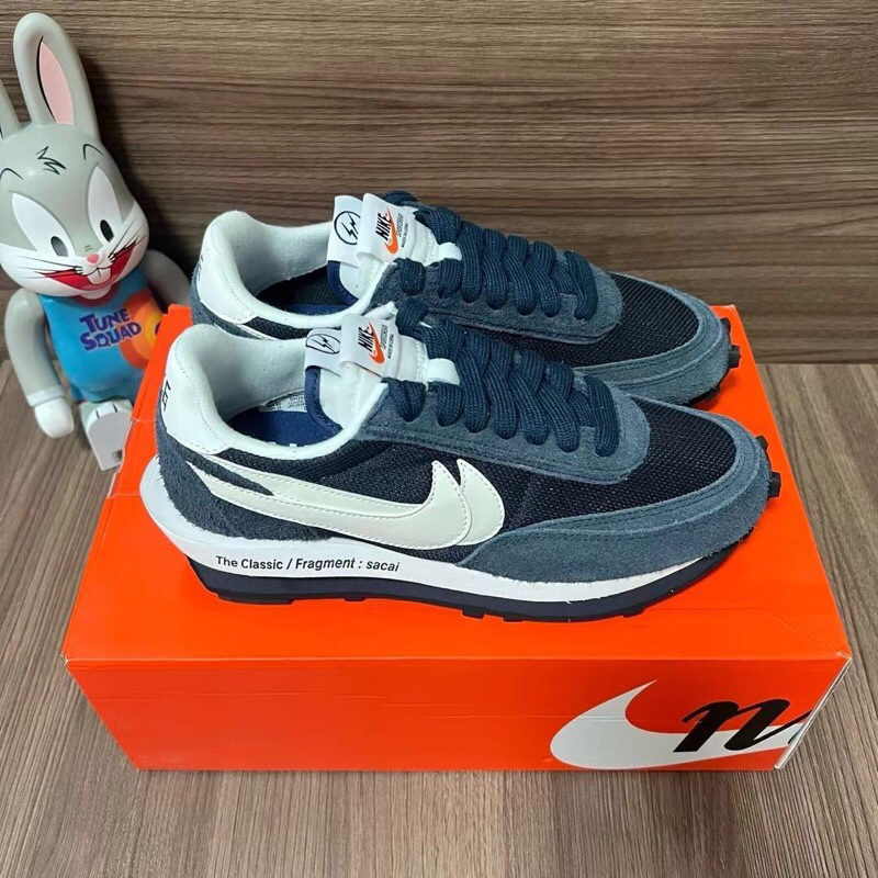Fragment Design x Sacai x Nike LD Waffle Blue Void ORIGINAL