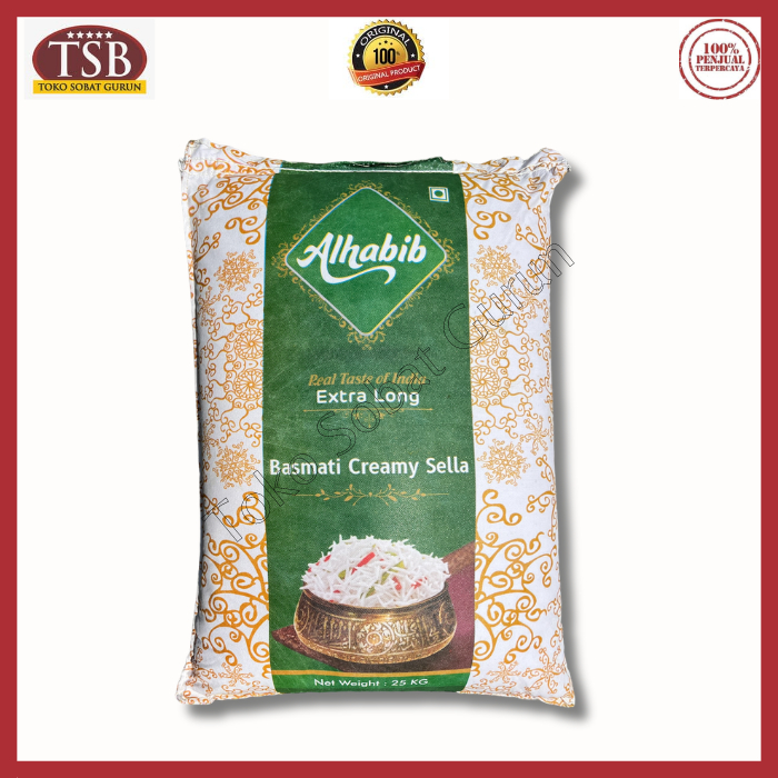 

Beras Basmati Premium 25kg Ukuran XXL Lembut Asli India - Basmati Rice Al Habib