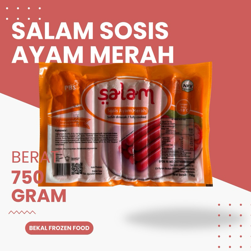 

Salam Sosis Ayam Merah 750gr