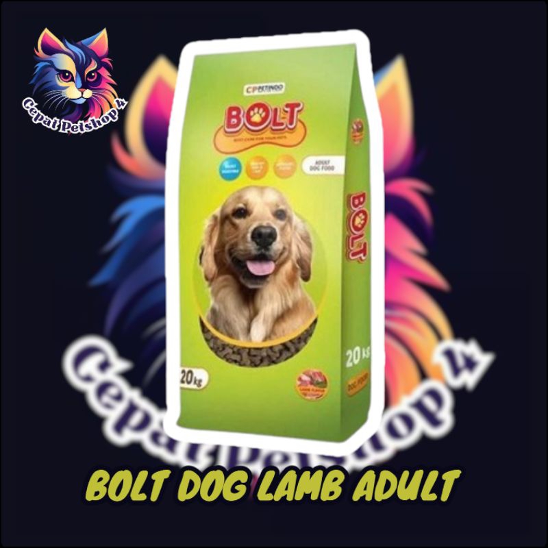 Makanan Anjing Bolt Dog Lamb 20KG / dog food bolt / makanan anjing
