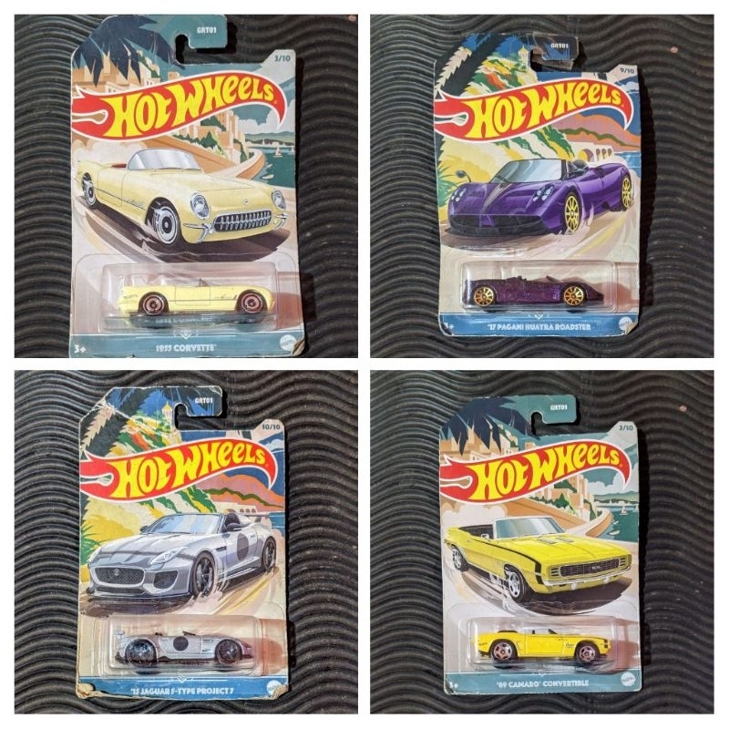 Hot Wheels Convertible 1955 Corvette Pagani Jaguar mers