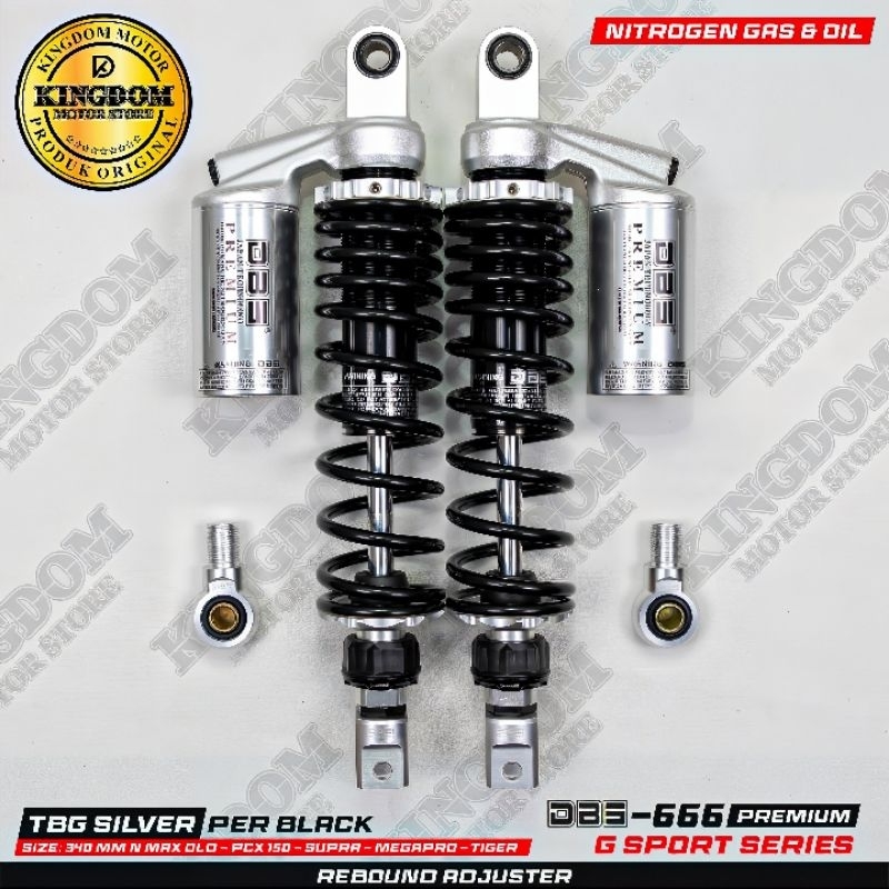 Shockbreaker DBS 666 PREMIUM uk 340mm KLIK REBOUND FUNGSI HONDA PCX 150, NMAX OLD, FREE ANTING BEBEK