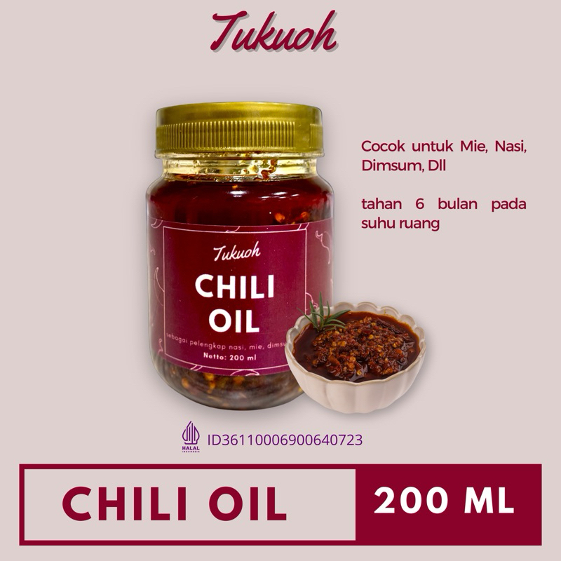 

TUKUOH Chilli Oil - Minyak Cabai - Sambal Dimsum 200ml