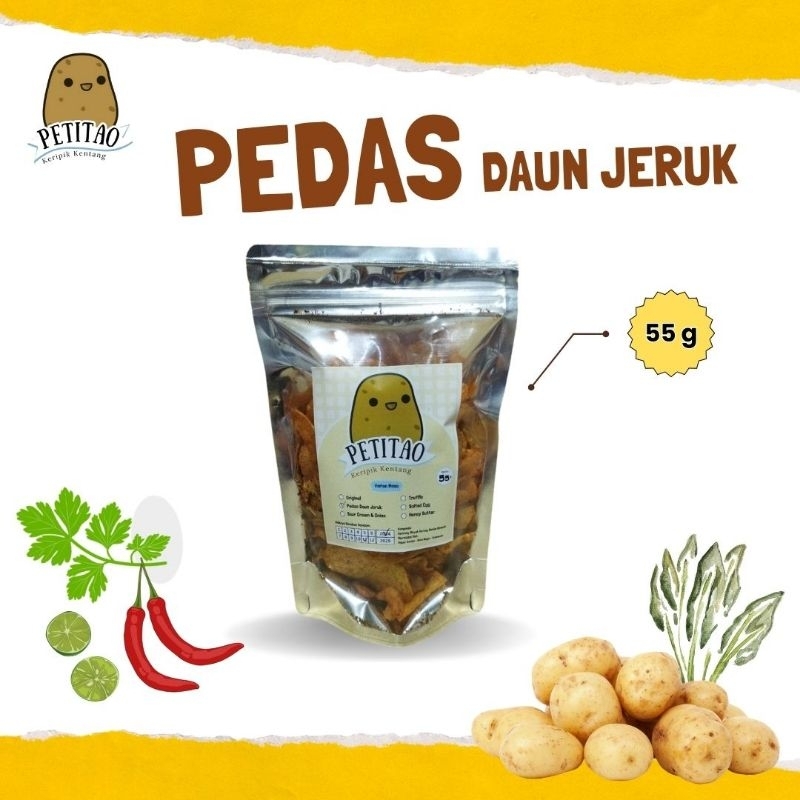 

PETITAO KERIPIK KENTANG 55g - Pedas Daun Jeruk