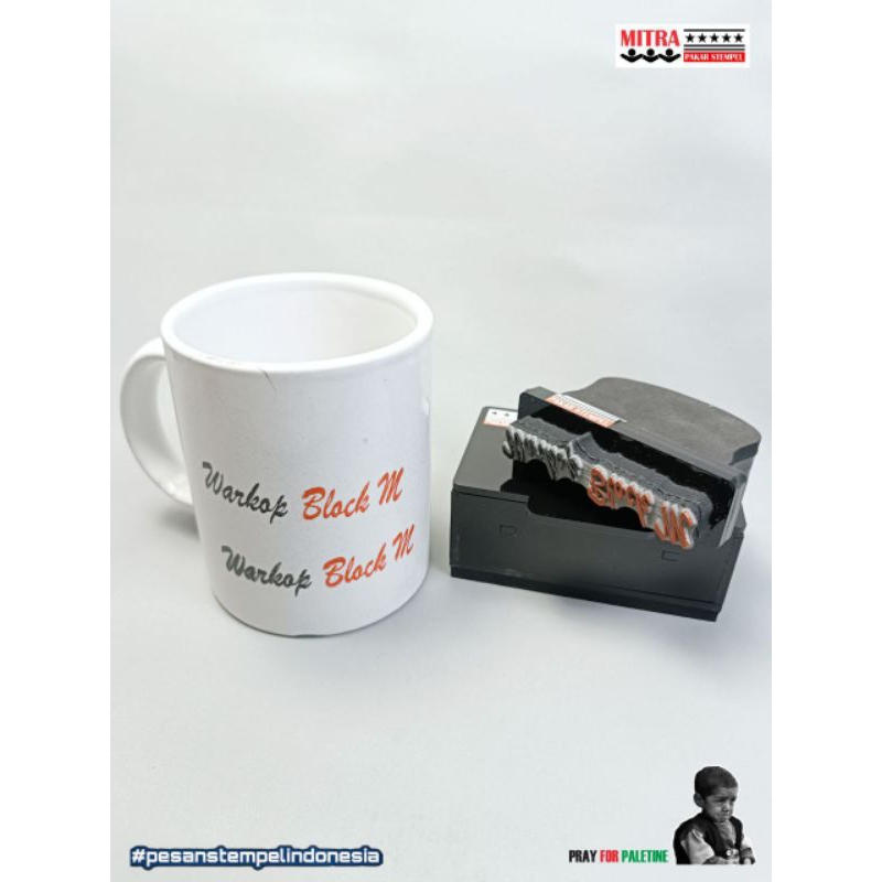 

Stempel cap logo gelas keramik piring cat permanen keramik