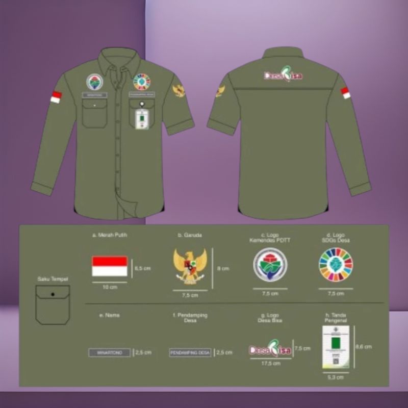 Seragam TPP Kemendesa Kemeja Pendamping Desa Terbaru Baju Pdh PLD