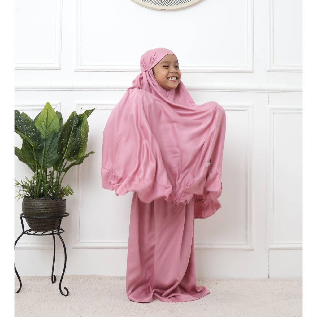 VULANA - Mukena Anak Polos 3-12 tahun | Material Rayon