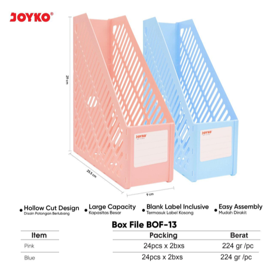 

Box File Keranjang Plastik Joyko BOF-13 Tinggi 29 cm Harga Satuan