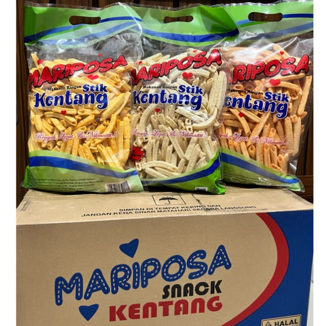 

STIK KENTANG MARIPOSA 250 GRAM SNACK RASA BALADO / KEJU / ORIGINAL