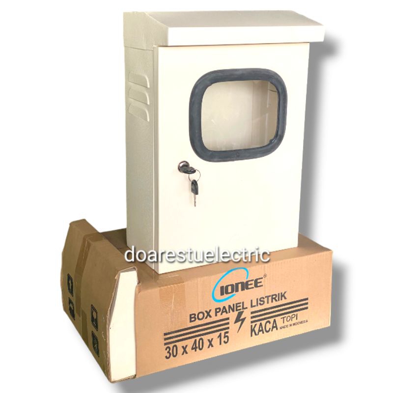 Panel Box 30x40x15 +TOPI KACA Box Panel Listrik KWH Outdoor IONEE Premium
