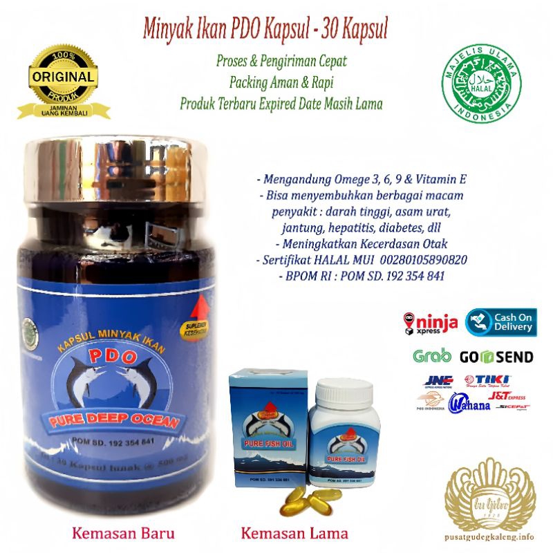 Minyak Ikan PDO Kapsul Isi 30 Kapsul multivitamin original