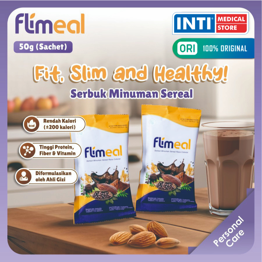 

Flimeal | Serbuk Minuman Sereal Sachet Satuan | Makanan Diet Rendah Kalori | Meal Replacement Sachet