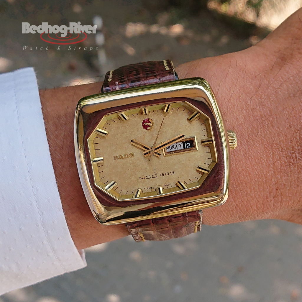 Jam Tangan Pria Vintage Rado NCC 303 - Gold Plated Automatic Watch