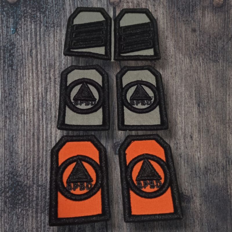 Pangkat BPBD Timbul Bordir Custom 3d Satuan Mantull