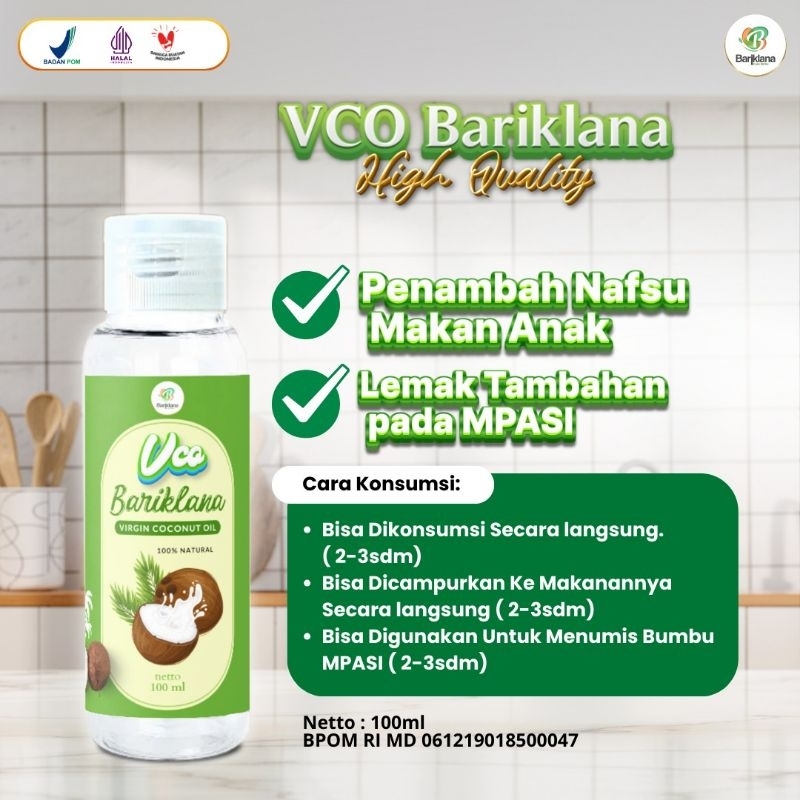 

VCO BARIKLANA 100ML, Asli Original premium bisa COD Halal Nikmat