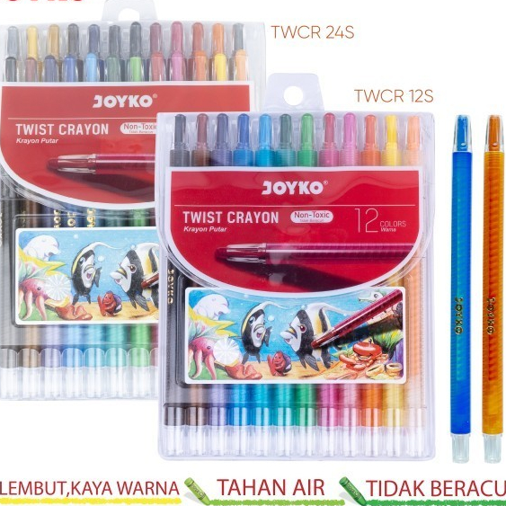 

Crayon Putar Joyko / Twist Crayon 12 dan 24 Warna