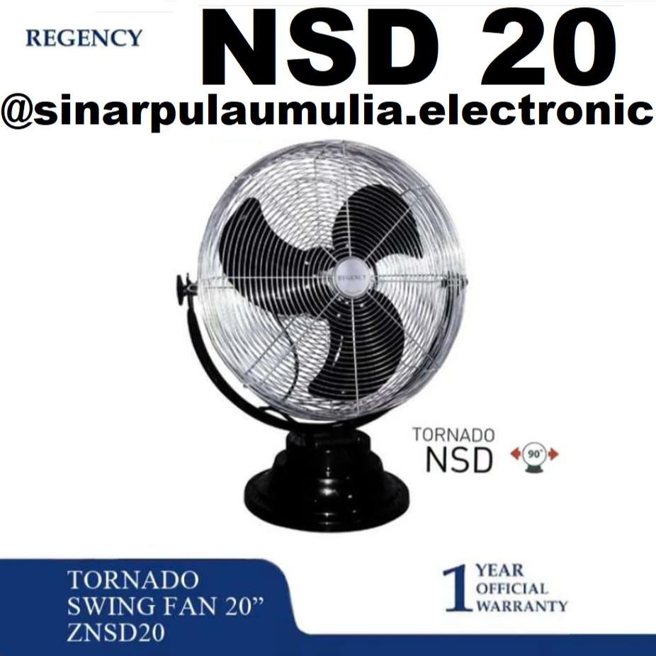 Regency Tornado Kipas Angin Deluxe 20 Inch - ZNSD20 / NSD 20 / NSD20