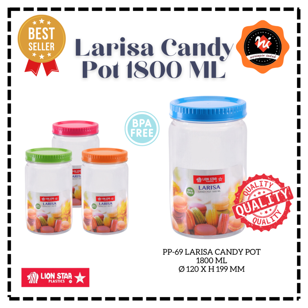 Lion Star Toples Kerupuk, Toples Plastik, Toples Kedap Udara,  Toples Larisa Lion Star, Toples Plast