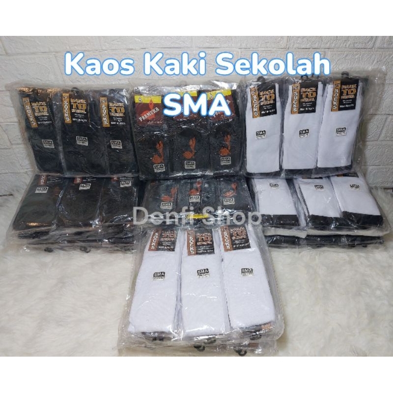 Kaos Kaki Sekolah SMA | Kaos Kaki Sekolah SMA Putih Polos | Kaos Kaki SMA Hitam Putih | Kaos Kaki SM
