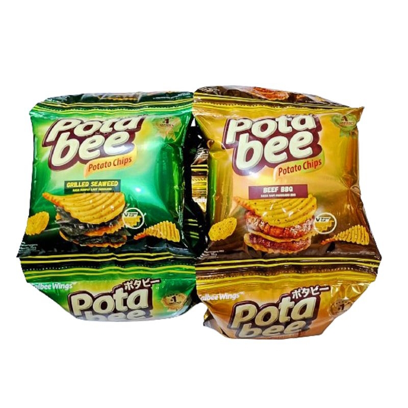 

Potabee Keripik Kentang Renceng (Isi 10pc @15gr) Chips Renteng 2000 Beef BBQ / Seaweed