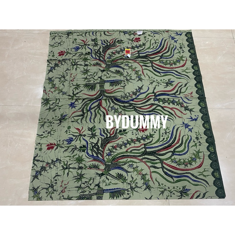 Kain Panjang Jarik Batik Pekalongan Iskandartex warna hijau sage merk Banjar sari motif madura