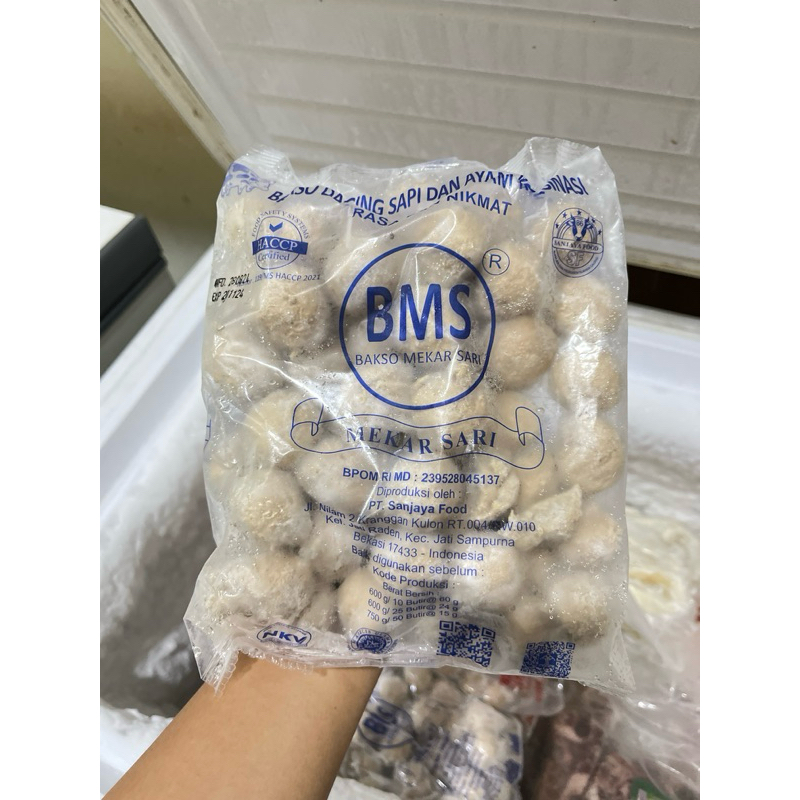 

Bakso Mekarsari BMS isi 50 pcs/Bakso Frozen BMS/Bakso BMS Frozen