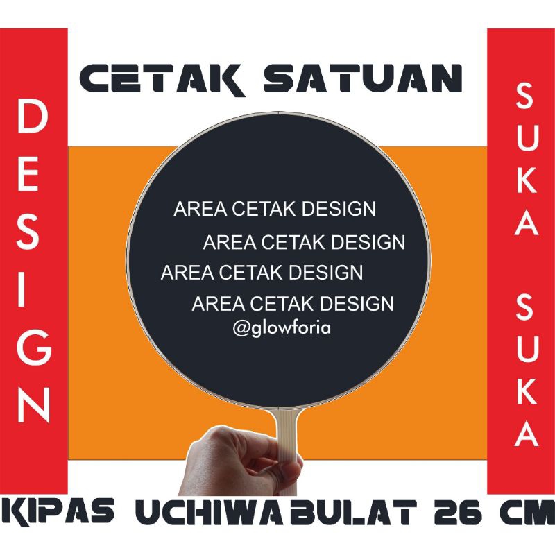 CUSTOM KIPAS UCHIWA SEVENTEEN kpop bulat 26 cm  scoups jeonghan joshua jun hosi wonwoo woozi mingyu