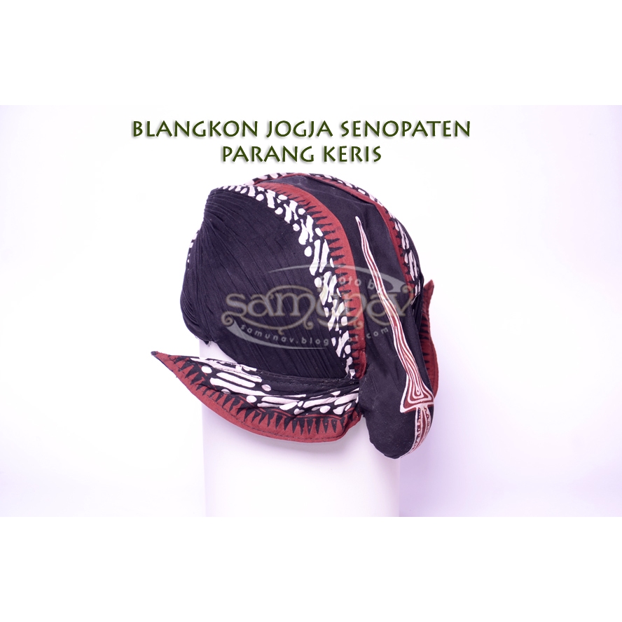 Blangkon Jawa Senopaten Super Halus Motif Parang keris