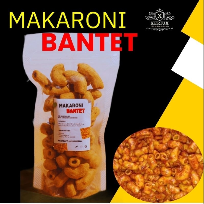 

MAKARONI BANTET 250g - XERIUX - ENAK - PEDAS - GURIH - NAGIH Food Toples Cemilan Kering Makanan Keripik Camilan Goreng Snack