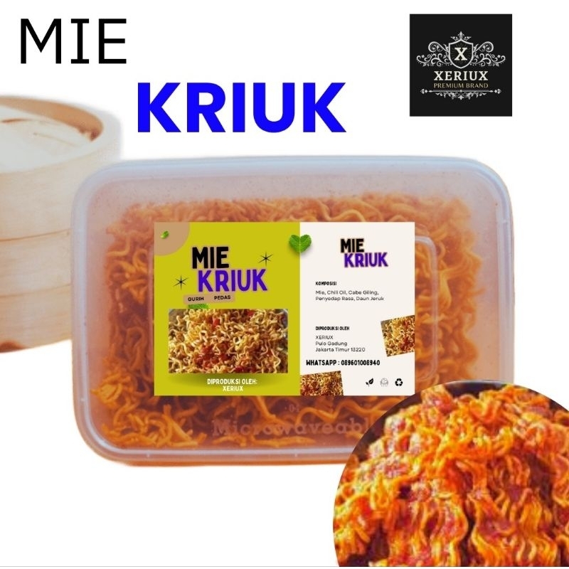 

MIE KRIUK 800g - XERIUX - ENAK - GURIH - PEDAS - NAGIH Food Asin Snack Goreng Cemilan Kering