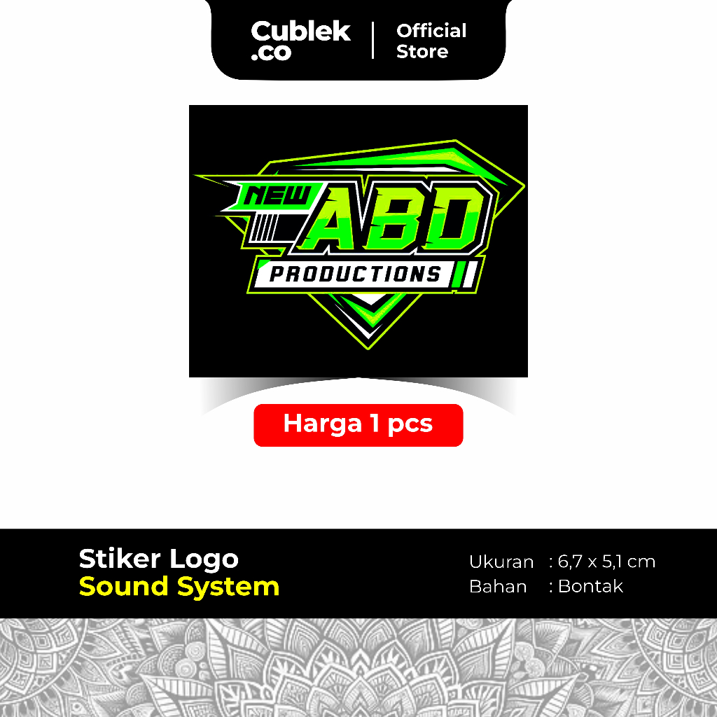 

Stiker Sound System ABD AUDIO (Bahan Bontak)