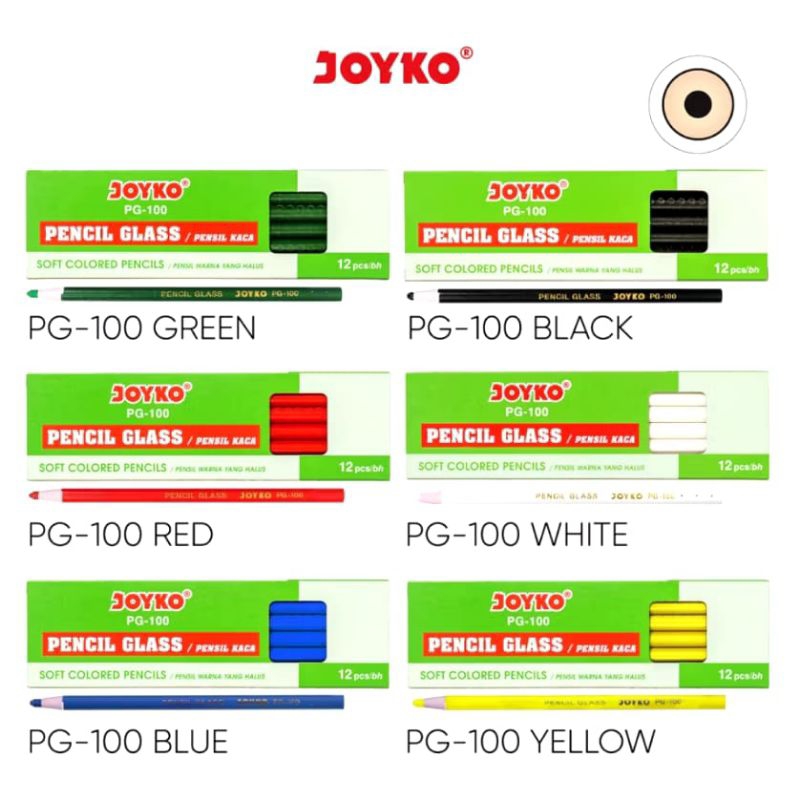 

(DAPAT 1 PCS) PENSIL GLASS JOYKO PG-100/ Pensil Dematograf Bahan Pola Kaca Besi Keramik Kulit Joyko PG-100